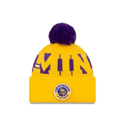 Minnesota Vikings Gorra | New Era NFL Alternate Cold Weather Sport Knit Beanie Mexico - Amarillos